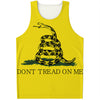 Don't Tread On Me Gadsden Flag Print Men's Tank Top