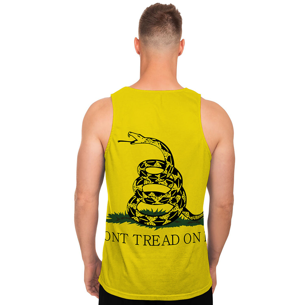 Don't Tread On Me Gadsden Flag Print Men's Tank Top