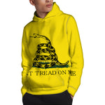Don't Tread On Me Gadsden Flag Print Pullover Hoodie