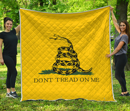 Don't Tread On Me Gadsden Flag Print Quilt