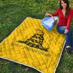 Don't Tread On Me Gadsden Flag Print Quilt