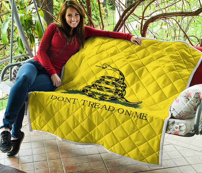 Don't Tread On Me Gadsden Flag Print Quilt