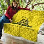 Don't Tread On Me Gadsden Flag Print Quilt