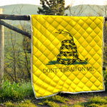 Don't Tread On Me Gadsden Flag Print Quilt