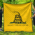 Don't Tread On Me Gadsden Flag Print Quilt