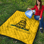 Don't Tread On Me Gadsden Flag Print Quilt