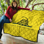 Don't Tread On Me Gadsden Flag Print Quilt