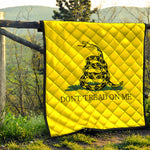Don't Tread On Me Gadsden Flag Print Quilt