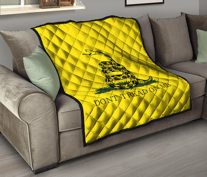 Don't Tread On Me Gadsden Flag Print Quilt