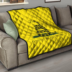 Don't Tread On Me Gadsden Flag Print Quilt