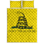 Don't Tread On Me Gadsden Flag Print Quilt Bed Set