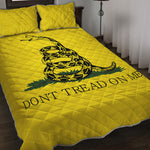 Don't Tread On Me Gadsden Flag Print Quilt Bed Set