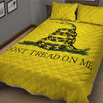 Don't Tread On Me Gadsden Flag Print Quilt Bed Set