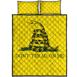 Don't Tread On Me Gadsden Flag Print Quilt Bed Set