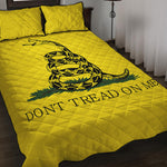 Don't Tread On Me Gadsden Flag Print Quilt Bed Set