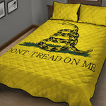 Don't Tread On Me Gadsden Flag Print Quilt Bed Set