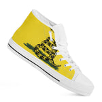 Don't Tread On Me Gadsden Flag Print White High Top Shoes