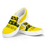 Don't Tread On Me Gadsden Flag Print White Slip On Shoes