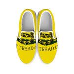 Don't Tread On Me Gadsden Flag Print White Slip On Shoes