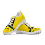 Don't Tread On Me Gadsden Flag Print White Sneakers