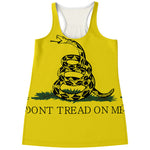 Don't Tread On Me Gadsden Flag Print Women's Racerback Tank Top