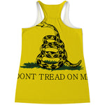 Don't Tread On Me Gadsden Flag Print Women's Racerback Tank Top
