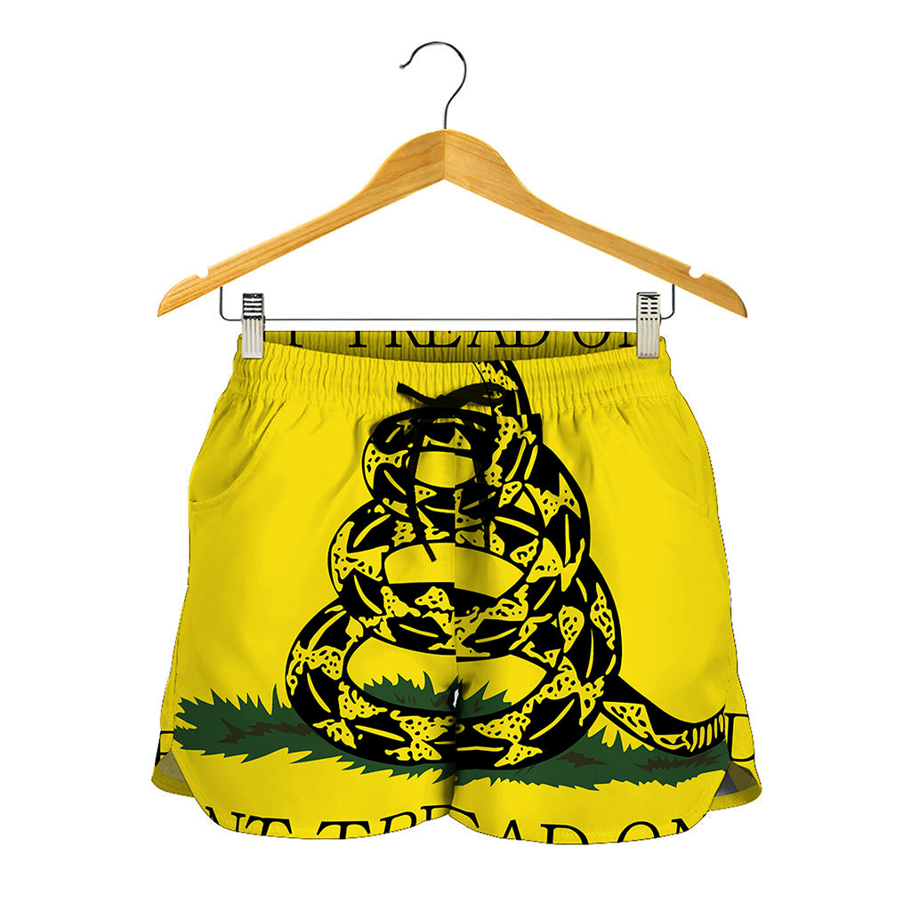 Don't Tread On Me Gadsden Flag Print Women's Shorts
