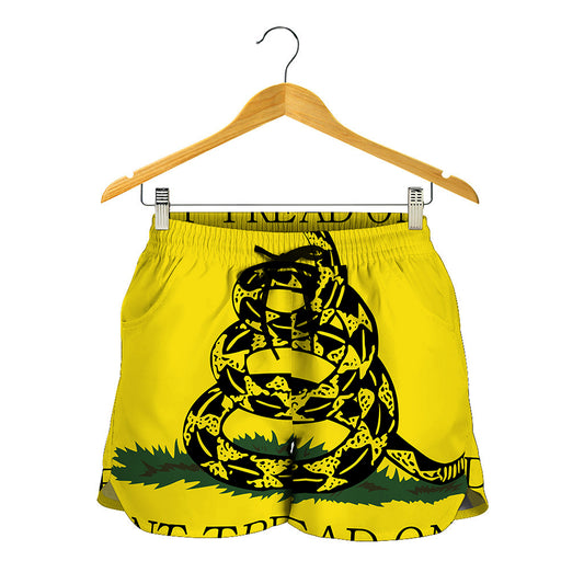 Don't Tread On Me Gadsden Flag Print Women's Shorts