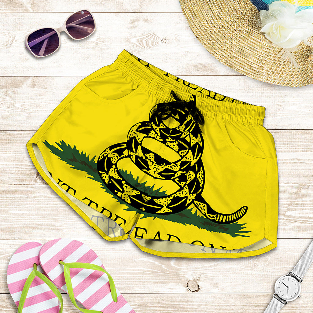Don't Tread On Me Gadsden Flag Print Women's Shorts