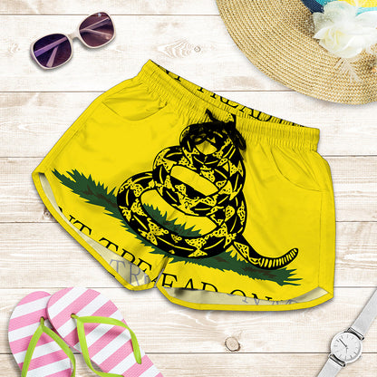 Don't Tread On Me Gadsden Flag Print Women's Shorts