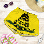 Don't Tread On Me Gadsden Flag Print Women's Shorts