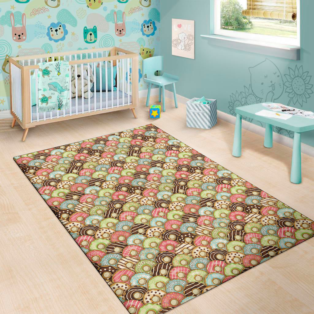 Donuts Pattern Print Area Rug