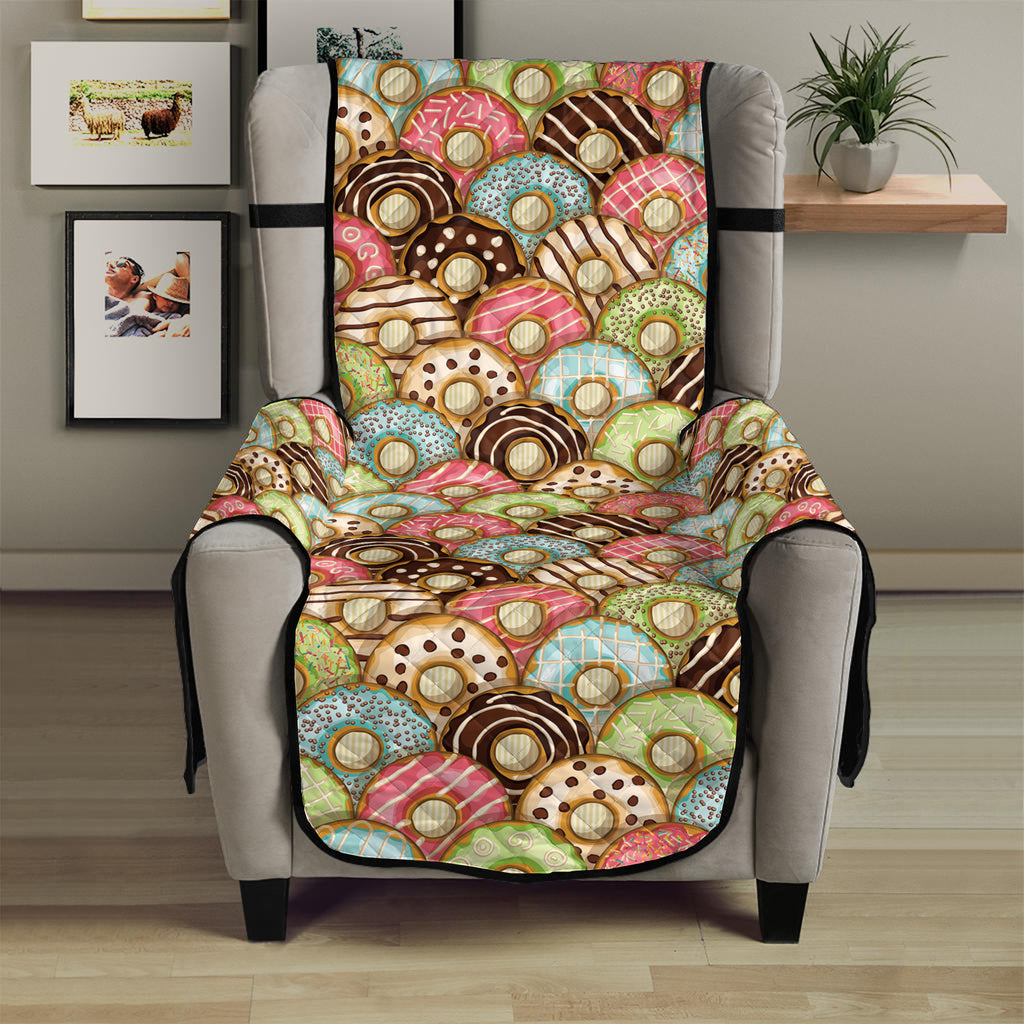 Donuts Pattern Print Armchair Protector