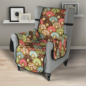 Donuts Pattern Print Armchair Protector