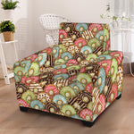 Donuts Pattern Print Armchair Slipcover