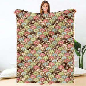 Donuts Pattern Print Blanket