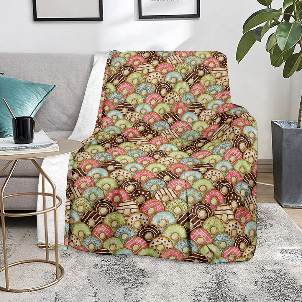 Donuts Pattern Print Blanket