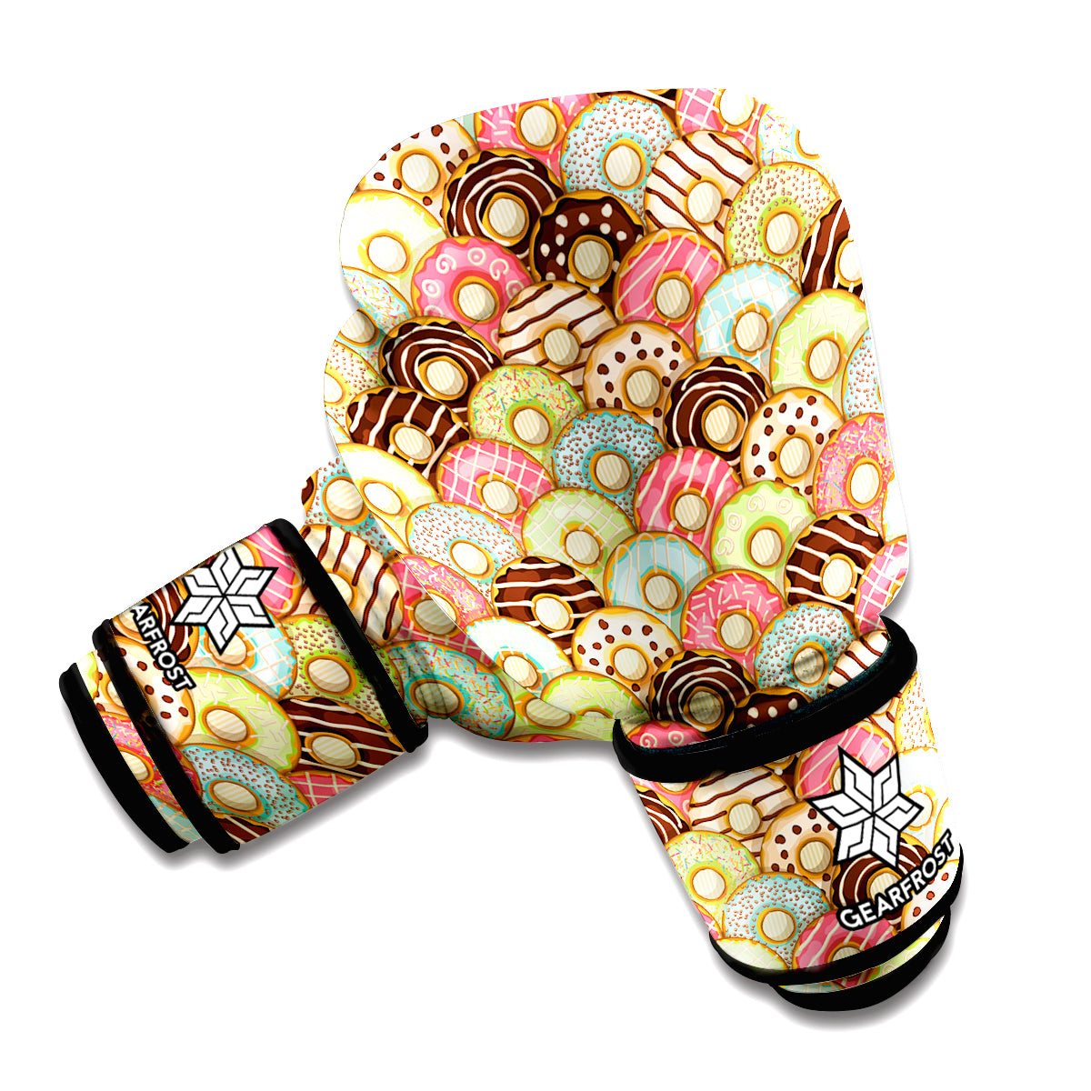 Donuts Pattern Print Boxing Gloves