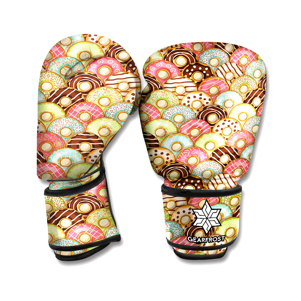 Donuts Pattern Print Boxing Gloves