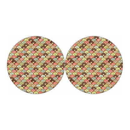 Donuts Pattern Print Car Coasters