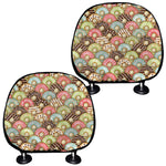 Donuts Pattern Print Car Headrest Covers