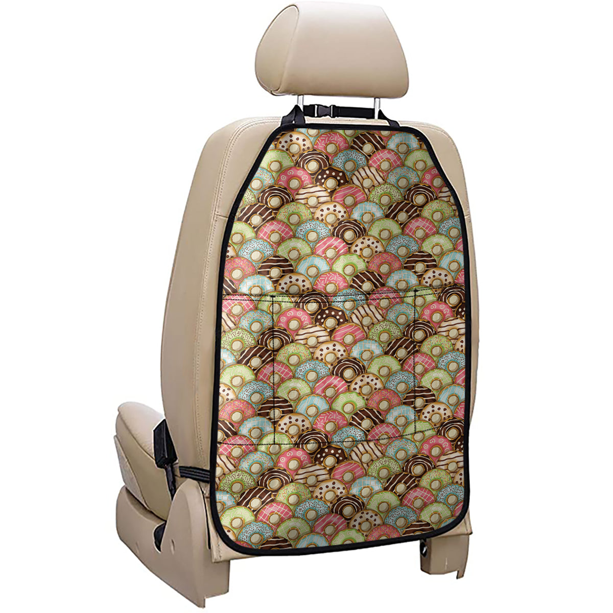 Donuts Pattern Print Car Seat Organizers