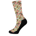 Donuts Pattern Print Crew Socks