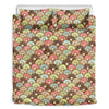 Donuts Pattern Print Duvet Cover Bedding Set