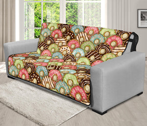 Donuts Pattern Print Futon Protector