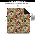 Donuts Pattern Print Futon Protector