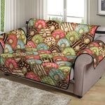 Donuts Pattern Print Loveseat Protector