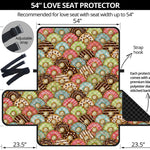 Donuts Pattern Print Loveseat Protector