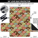 Donuts Pattern Print Loveseat Protector