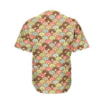 Donuts Pattern Print Men's Baseball Jersey